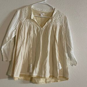 Shabby Chic Cream Lace Blouse